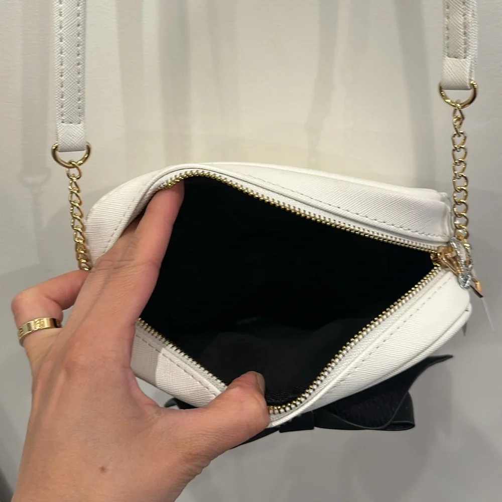 White Vegan Bow handbags
